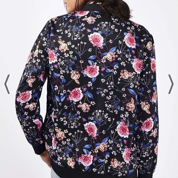 Topshop floral bomber jacket size 4 - Picture 2 of 8
